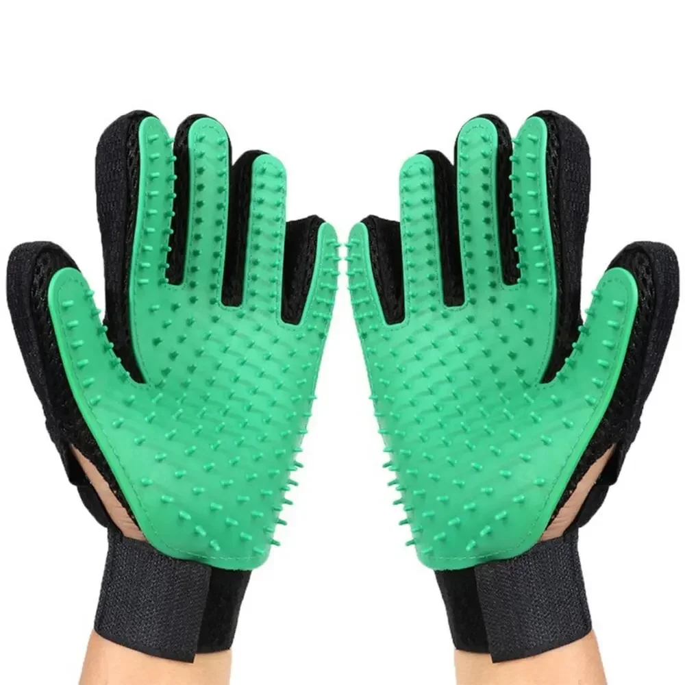 NEW Dog pet grooming mitts gloves for washing grooming massage deshedding B83